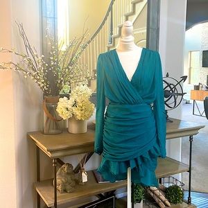 NWT dark teal mini dress M